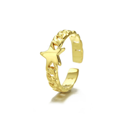 Ring Stern-Gliedern Gold